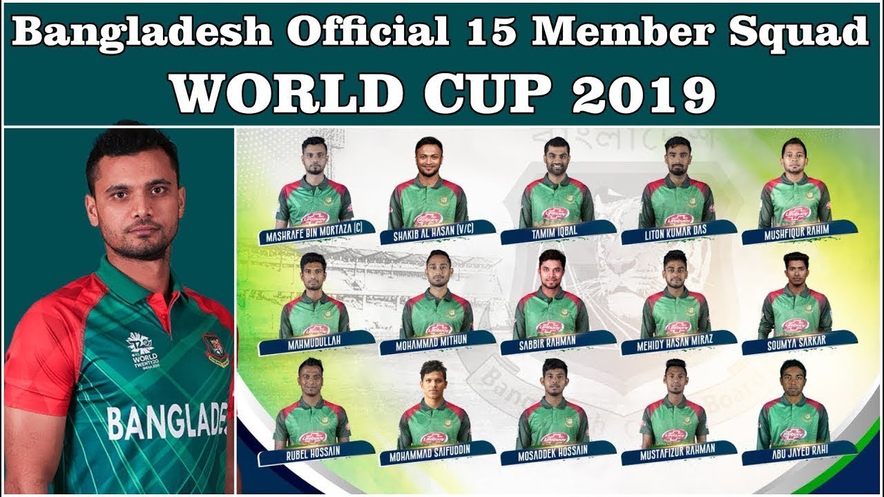 Bangladesh team for world cup 2019